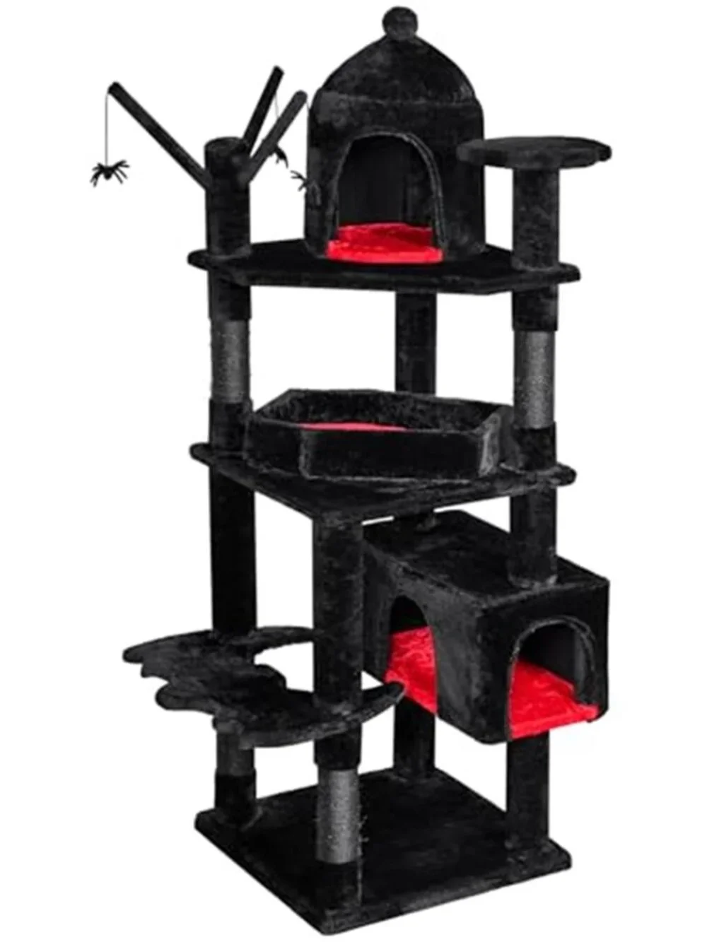 63 in Large Cat Trees Gothic Cat Tower with Heavy Duty Cat Tree
